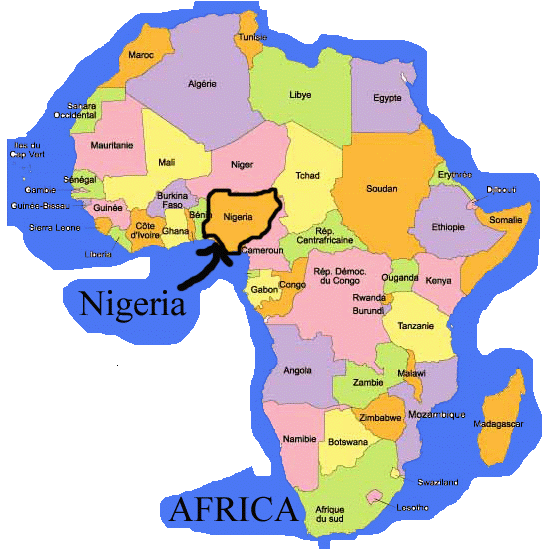 nigeria carte afrique